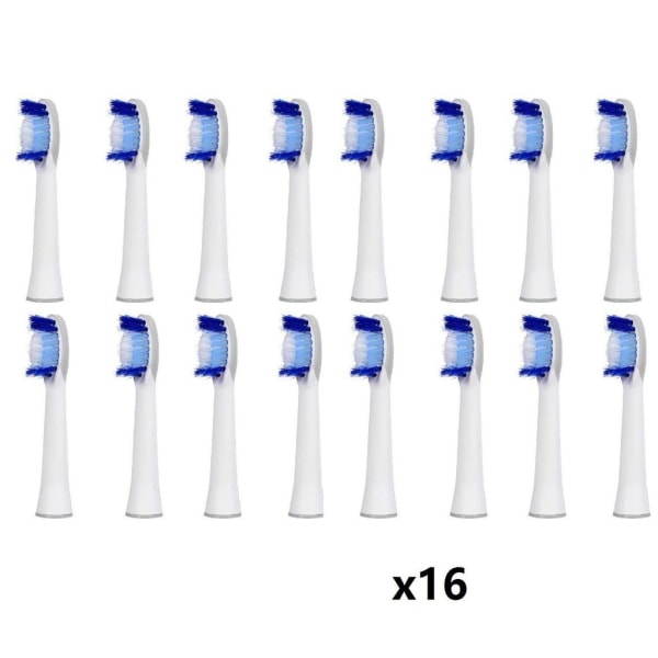 16 tannbørstehoder, bytt ut med ultratynn tannbørste for rengjøring av tannbørste