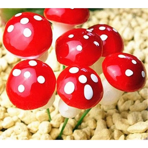 50 stk Mini Mushroom Miniatures Kunstig Have Fairy Bonsai