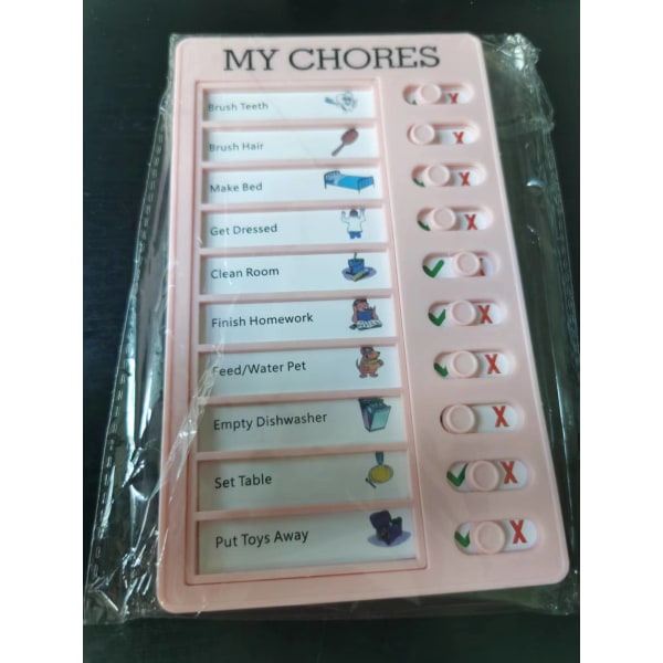 Bærbar Memo Plastic Sheet RV Checkliste pink