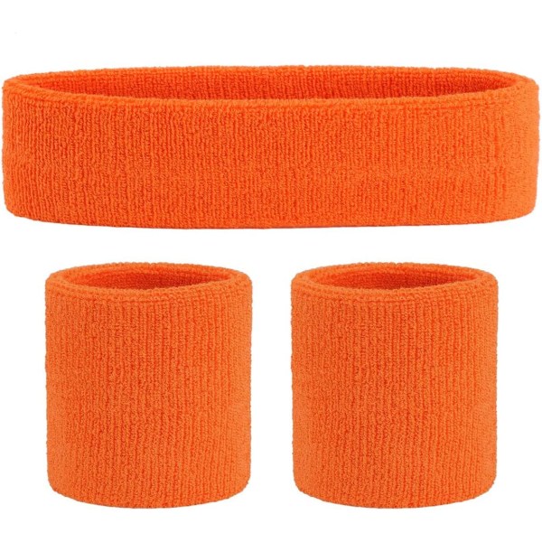 Sports bomuld svedabsorberende armbånd orange