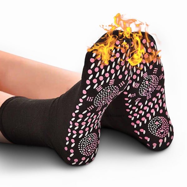 5-pak turmalin akupressur selvopvarmende Shapewear sokker