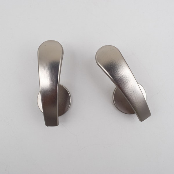 Metal curtain hangers with tie wall hooks 1 pair of hangers without punching wall hooks Silver