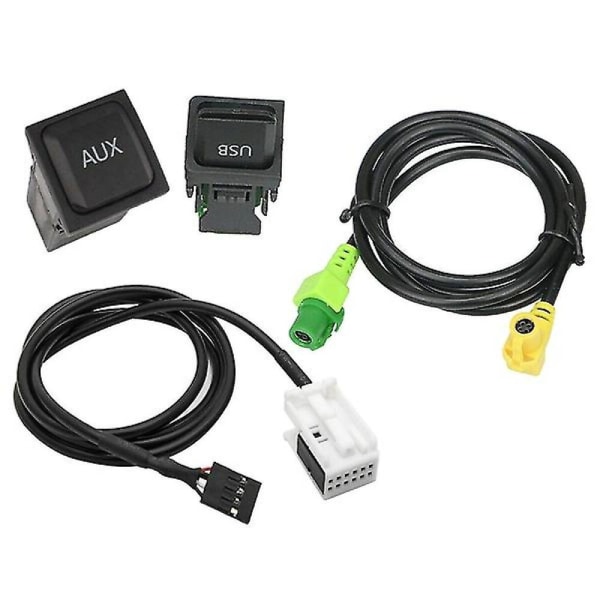 Bil USB Aux Switch Kabel USB Audio Adapter Rcd510 Rns315 For- B6 B7 Golf 5 Mk5 Golf 6 Mk6 5 Mk5 Cc
