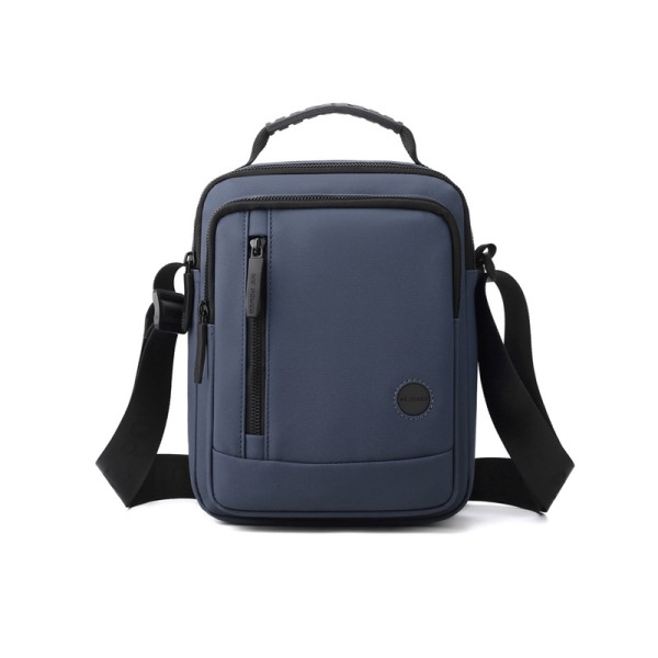 Lille kanvas crossbody taske til mænd, lille skulder blue