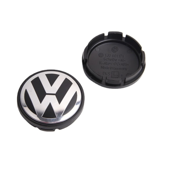 4st lämpad för Volkswagen cap cap 65MM hjulnavsetikett däcketikett