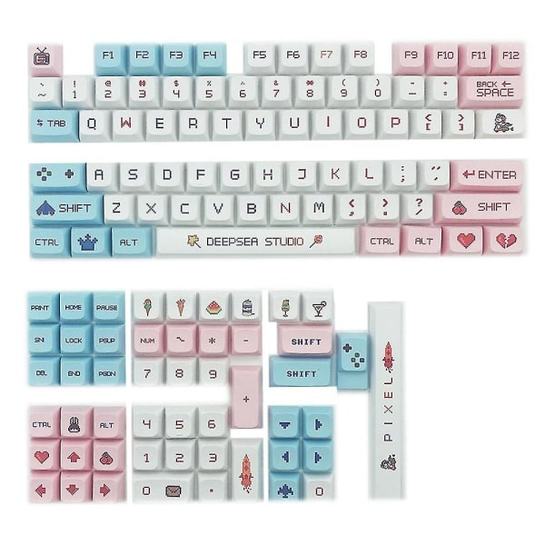 Pbt Keycap 125 Key Xda Highly Profile Personalized English Keycap til spil Mekanisk tastatur F