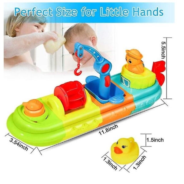 Baby Shower Leke Båt Spray Duck Fun Barnebadekar Leke