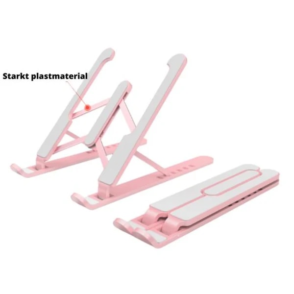 Computer Stand - Laptop Stand - Stå Laptop Stand Desktop Øget Varmeafledning - Pink