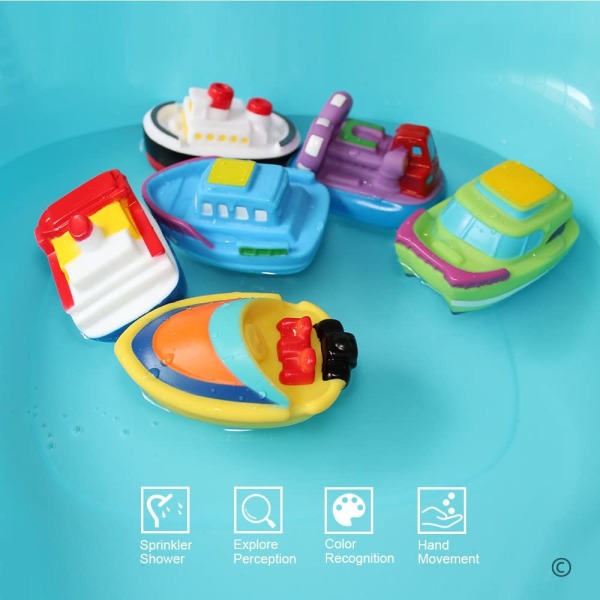 Baby (6 st), badleksaker-båt, mjuka flytande badleksaker 8e4b | Fyndiq