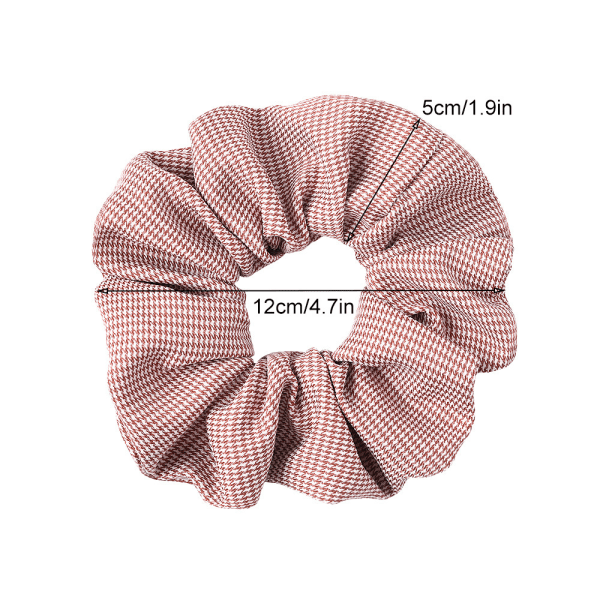 24 kpl raidallisia pilkkuja houndstooth paksusuolen scrunchie kangas pää kukka hiustarvikkeet