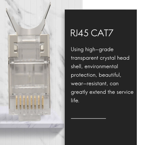 Rj45 Connector Cat7 8p8c Modulär Ethernet-kabel Header Plug