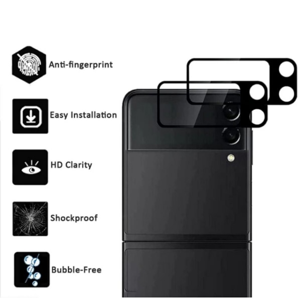 3 STK kameralinsefilm for Samsung Galaxy Z Flip 4 Linsbeskyttelse 2.5D HD Transparent