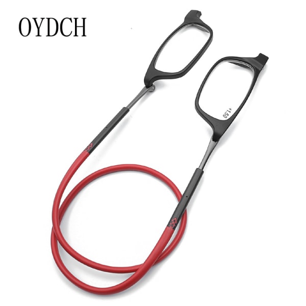 Moderigtige læsebriller med magnetisk hals, TR90 Ældrespejl