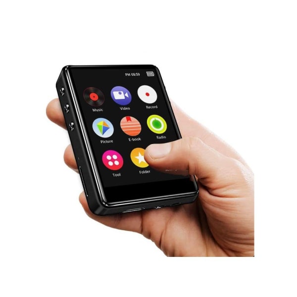 16 GB MP3-spelare med Bluetooth 2,4 tums full pekskärm