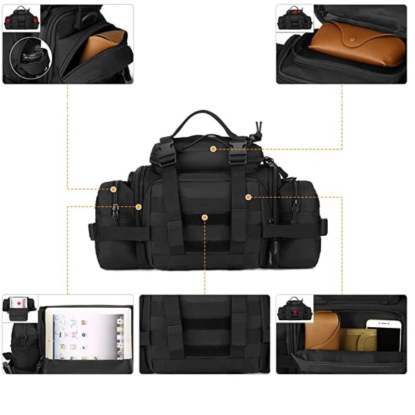 Tactical Waist Bag, Vanntett Tactical Messenger black