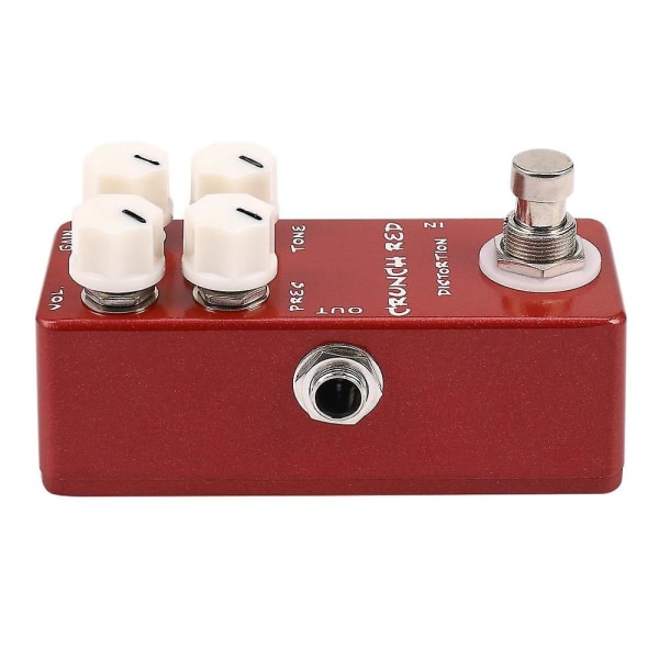 Minigitarreffektpedal Miniröd Distortion Gitarrpedal True Bypass Full Metal Shell