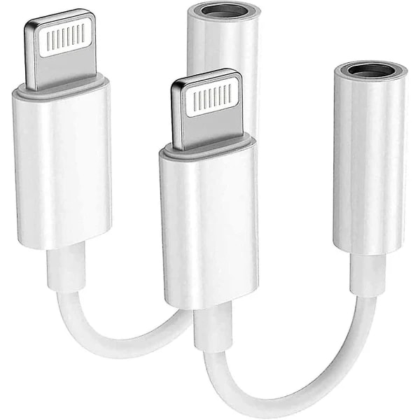 hodetelefonkontakt 2-paks apple Lightning til 3,5 mm hodetelefonkontakt