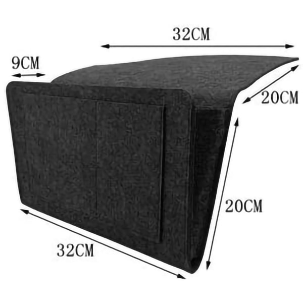 Sofa opbevaringstaske Skridsikker opbevaringstaske Tyk filt sengetaske black