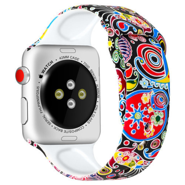 Apple Watch -rem iwatch7-1 printed silikonrem