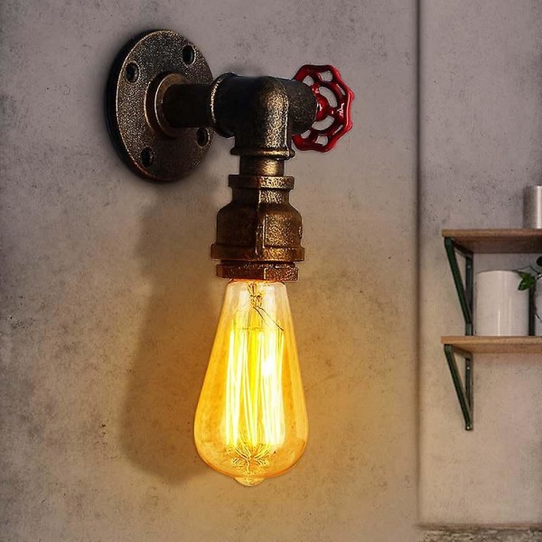 E27 Retro Water Pipe Wall Lamp Faucet Shape