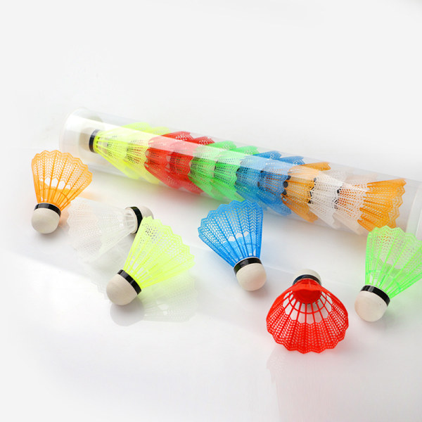 gåsfjäder badmintonbollar 12 kpl Sulkapallo, hanhenhöyhen LED-jousi
