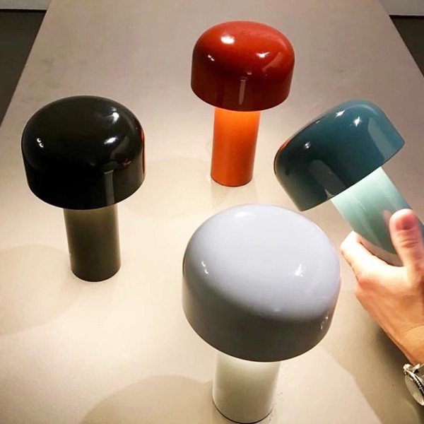 LED Creative Mushroom Laddningsbordslampa 3w Nivå 3 Metall Nattljus blue