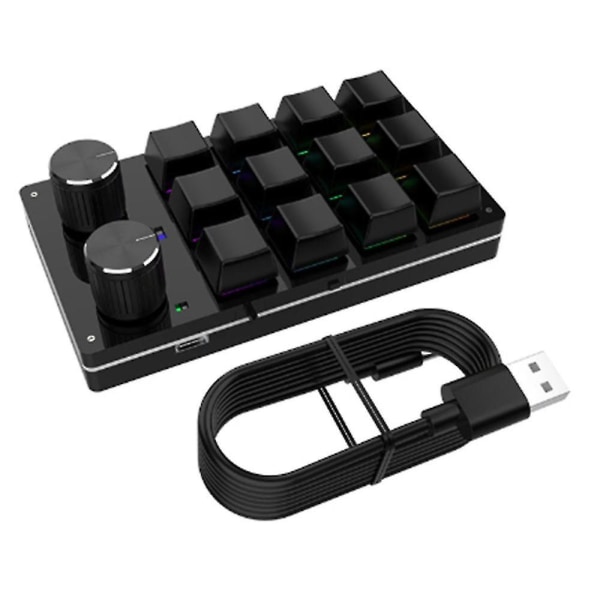 Kabel USB Macro Mini Tangentbord 12 tangenter 2 Knopp Programmering Tangentbord Hot-swap Anpassning Spel Meka