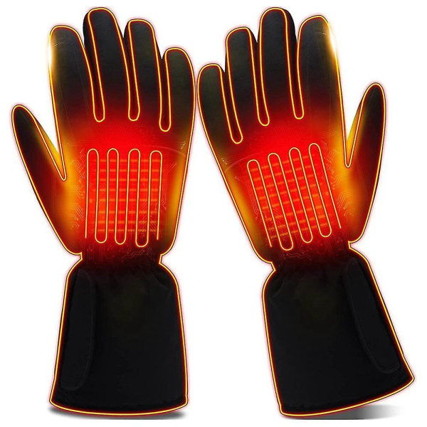 Eluppvärmda handskar för män kvinnor, pekskärmsvärmehandskar