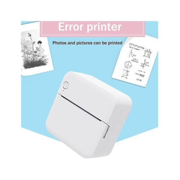 Mini Pocket Printer Memo Account Fotoskrivare Bärbar Bluetooth Thermal Label Printer Small Home