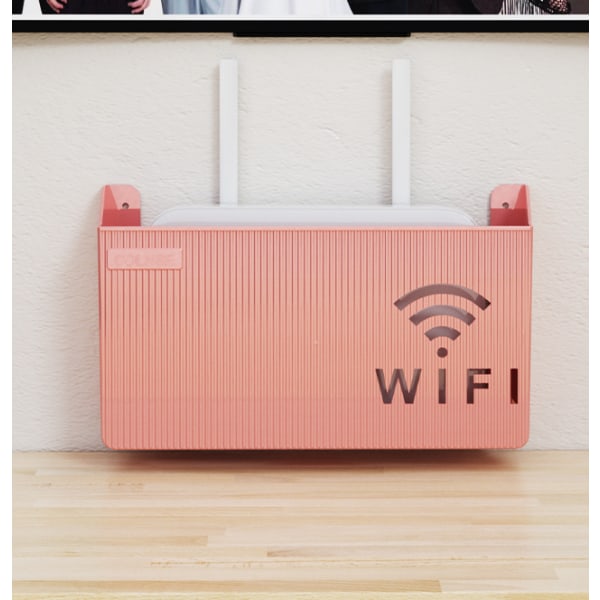 Wifi-reitittimen hyllyn organizer set pink