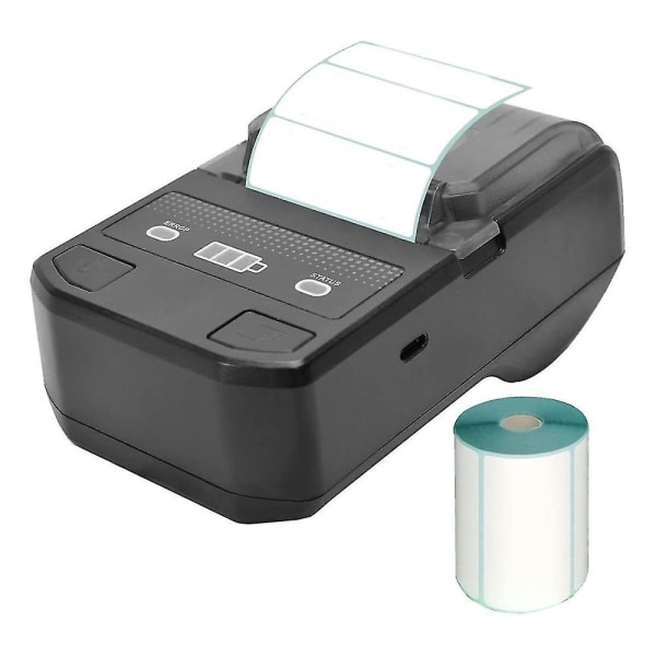 58mm Thermal Label Maker Wireless Bt Mini Label Printer Stregkodeprinter med genopladeligt batteri,
