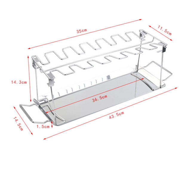Sammenleggbar stekt kyllinglårstativ Grillstativ med tallerken