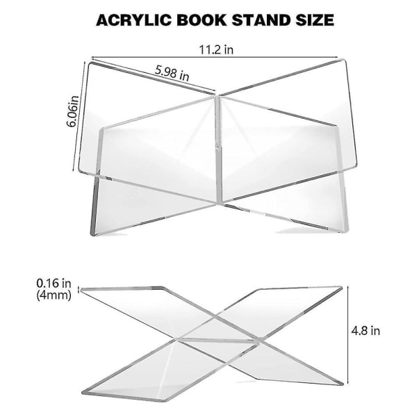 Klar akryl bogholder, akryl bogholder stativer til display og læsebøger  96a2 | Fyndiq