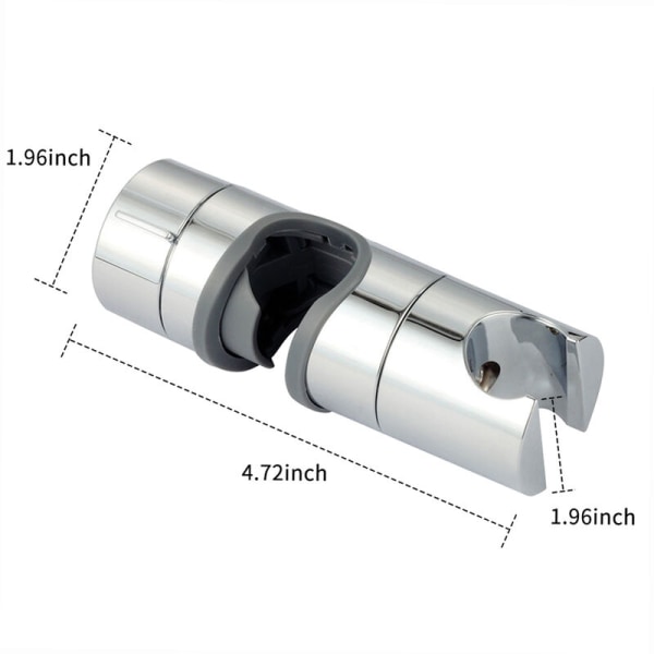 Dusjhylle og kurv Justerbar håndholdt dusjholder for glidestang 18-25MM Diameter erstatning Håndholdt dusjhodeholder i polert krom