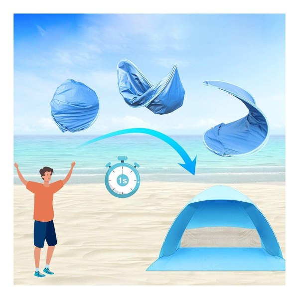 Strandcampingtelt, foldbart udendørs UV-lys vandtæt telt