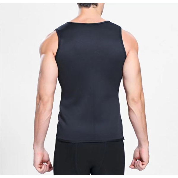 Body Shaping Vest för män Tunika Gördel Fitness Ärmlös korsett L