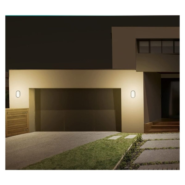 Belysning LED-lampe Loftslys til kælderværelse IP54 - 15W 8 LED-loftslampe Udendørs og Indendørs Oval,