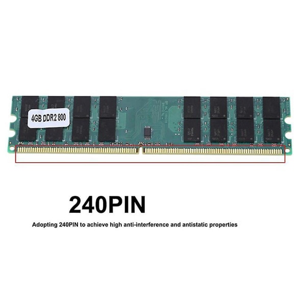 16gb 4x4gb Pc2-6400 Ddr2 800mhz 240pin For Amd Dedikeret Desktop Memory Ram 1.8v Sdram Kun til Amd