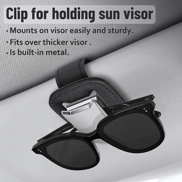 Kreativ bilsolskærm holder til bilbriller med klips til solbriller