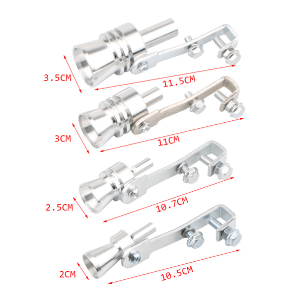 Universal Auto Turbo Sound Whistle Simulator Sound Pipe Bilavgasljuddämpare