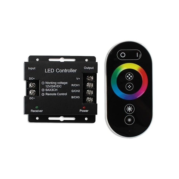 Dc12-24v Light Rf Touch Fjärrkontroll Dimmer för 5050 Rgb Tape Lights Justera ljusstyrka
