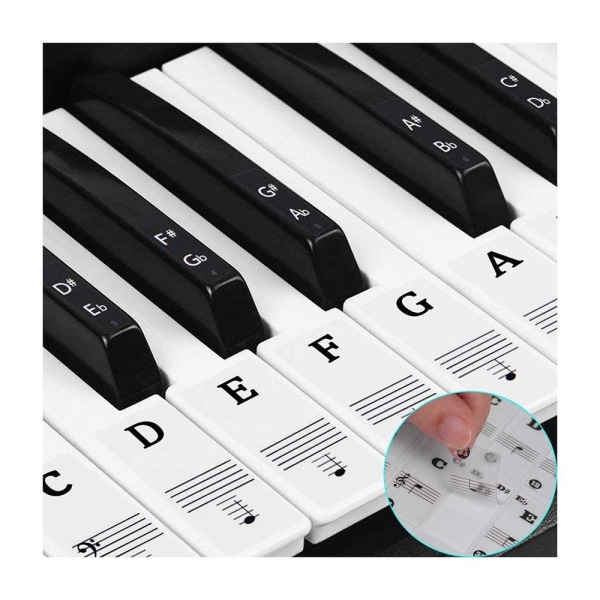 Keyboard stickers, klaver stickers til børn, klaver stickers