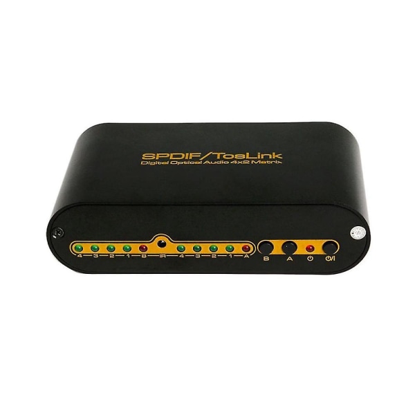 Spdif Toslink Digital Optical Audio 4x2 Switcher 4 In 2 Out Video Converter For /lpcm2.0/dts Eu Plus