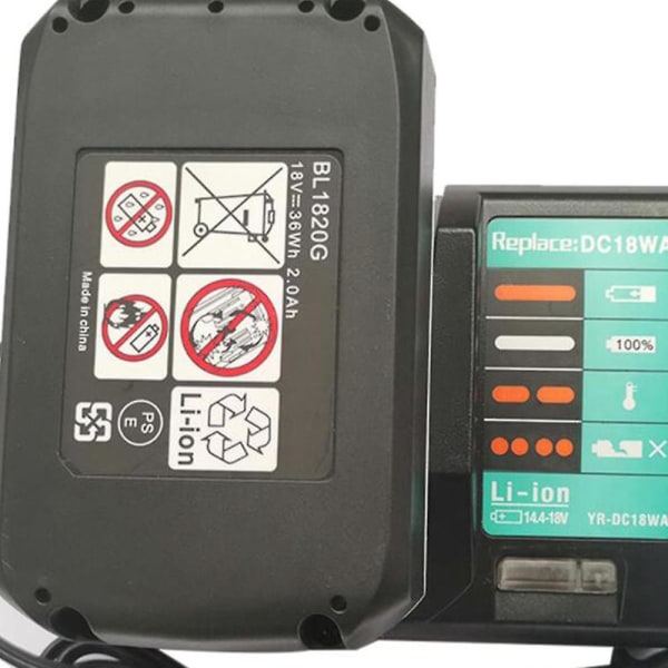 Batteriladdare lämplig för Maktec dc18wa laddare