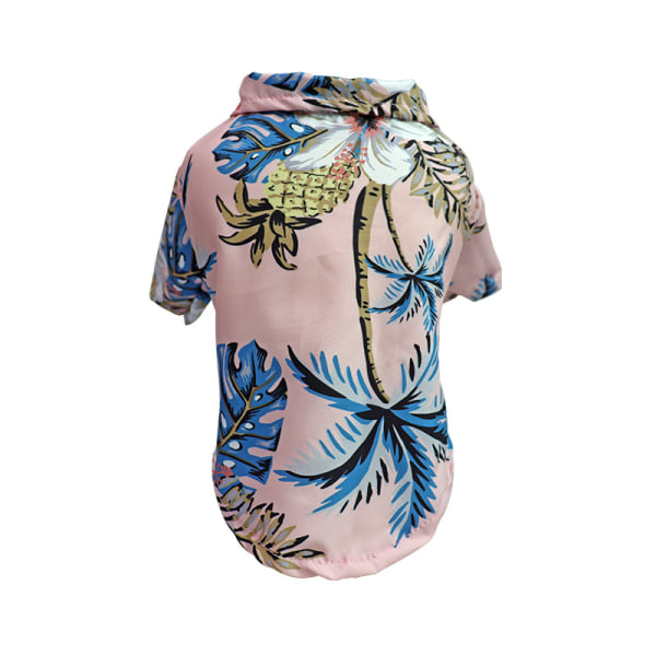 4st sommar-t-shirt för husdjur i hawaiisk stil med blommig hundskjorta m M
