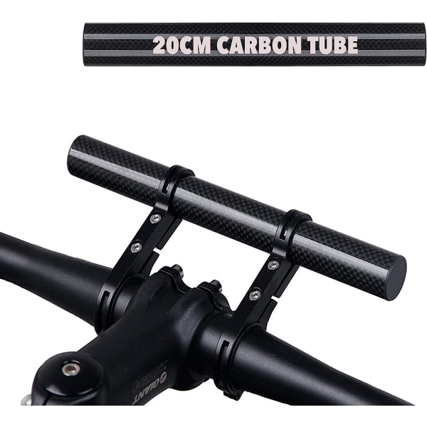 Carbon tube cykelstyreförlängare 20cm dubbelfäste styre