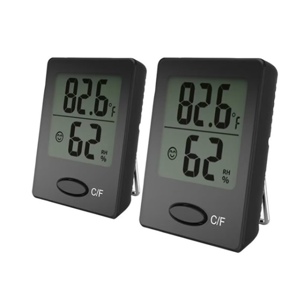 2 STK LCD digitalt indendørs termometer Hygrometer temperatur
