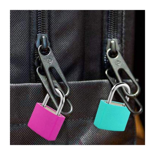6 Pakkaa matkalaukun lukko avaimella Mini riippulukko avaimella