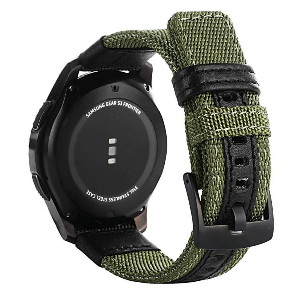 Stilig Nylon Klokkereim - Samsung Galaxy Watch S3 Grønn 20mm 2 cm