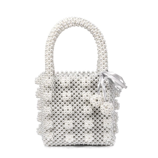 Dampärlhandväskor Imitation Pearl Top Handväska Wedding Evening Bag